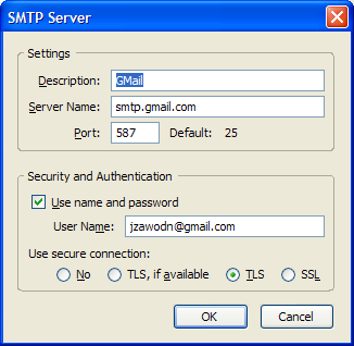 gmail smtp auth setup